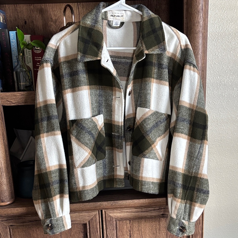 Green Plaid Shacket